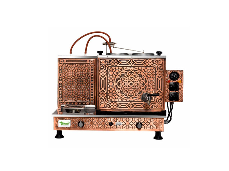 2 Demlikli Antik Turbo Bakır Çay Kazanı