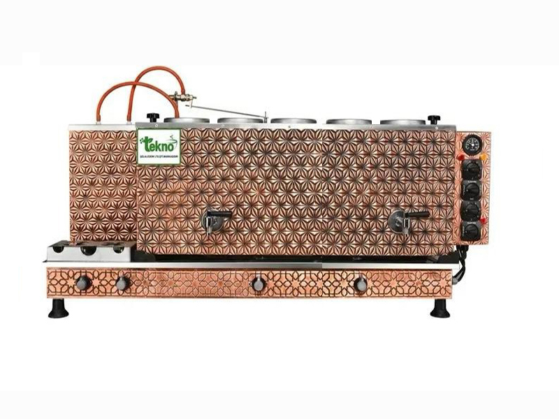 5 Demlikli Antik Turbo Bakır Çay Kazanı